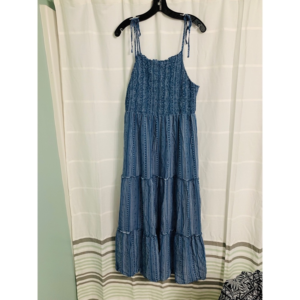 Blue Aztec Maxi Dress